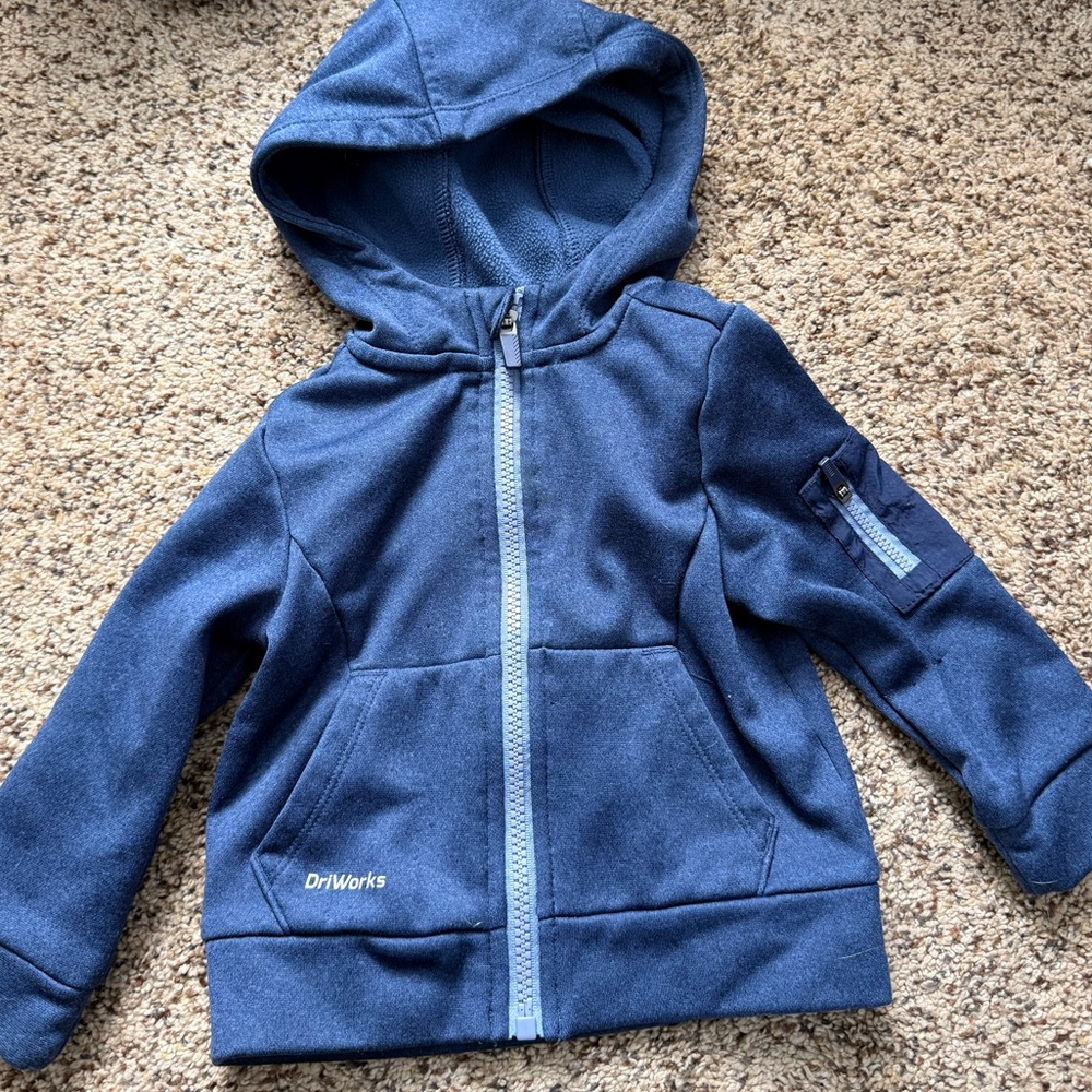 Athletic Works Navy Blue Toddler Hoodie- 18 Months